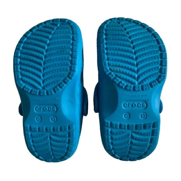 CROCS Toddler Boy's Sz 10 Bright Blue Slip-On Robber Clogs Water Shoes - Picture 5 of 13